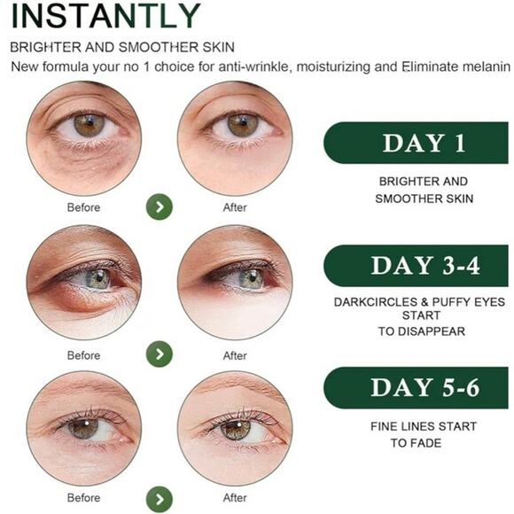 REWLKP Green Tea Collagen Under Eye Mask 60 Pcs Anti-Aging Hydrating NEW - Picture 4 of 12